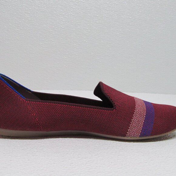 Rothy’s The Loafer Garnet Burgundy Reflective Stripe size 8.5 Limited Edition - Picture 4 of 10
